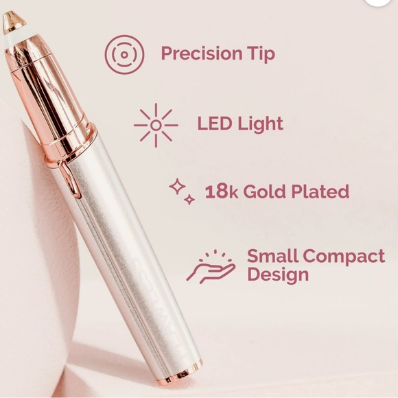 Finishing Touch Flawless Brows silver precision tip 18k gold plated pain… - Picture 3 of 8